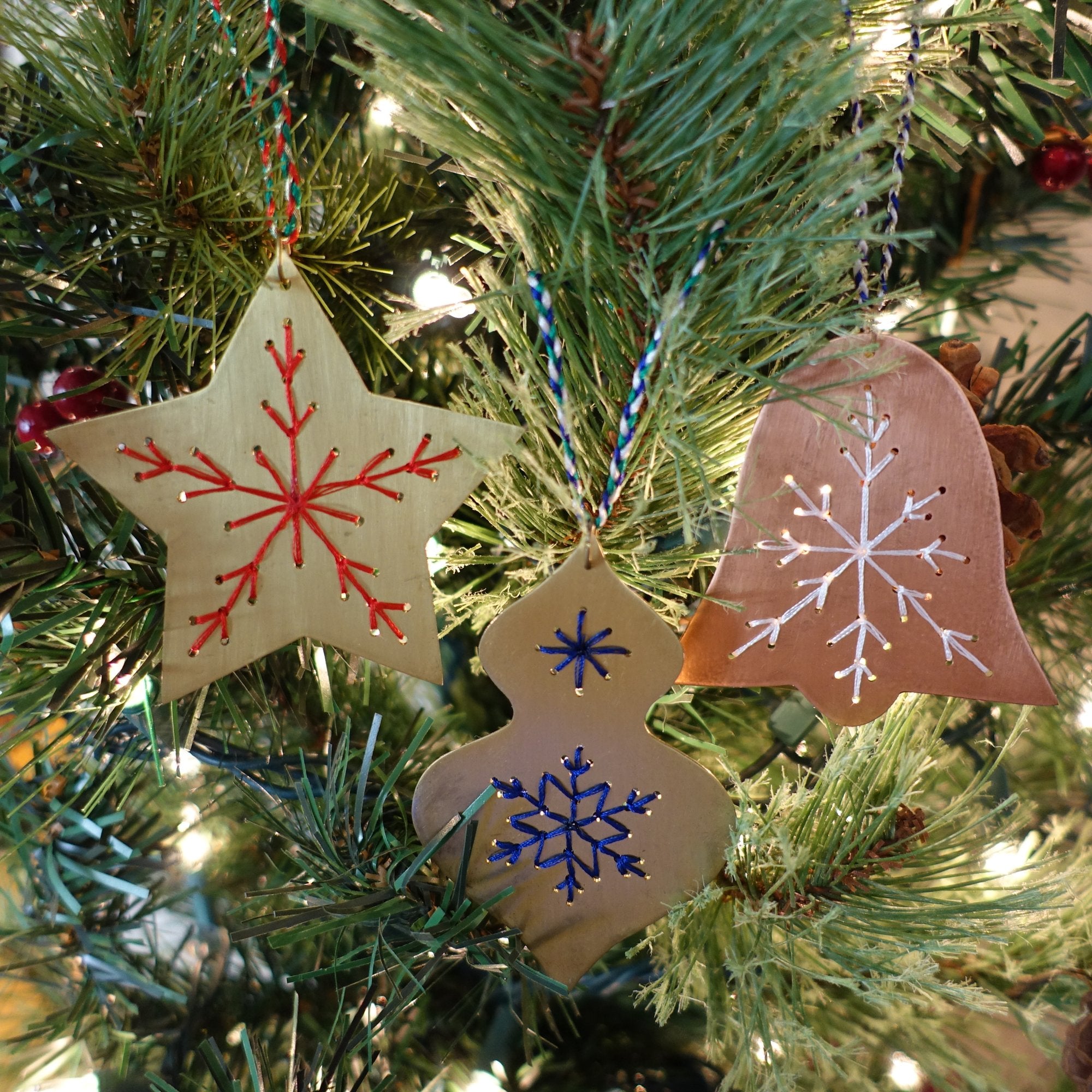 Embroidered Gold Bauble