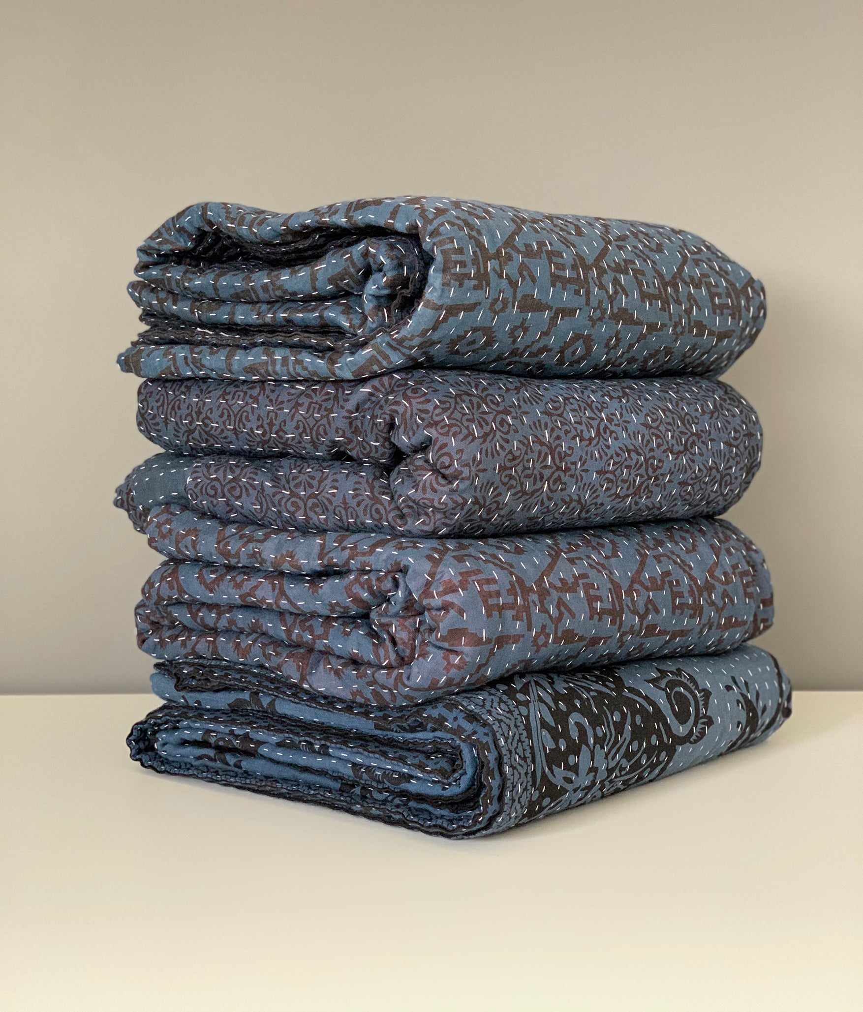 Large Indigo Kantha #001