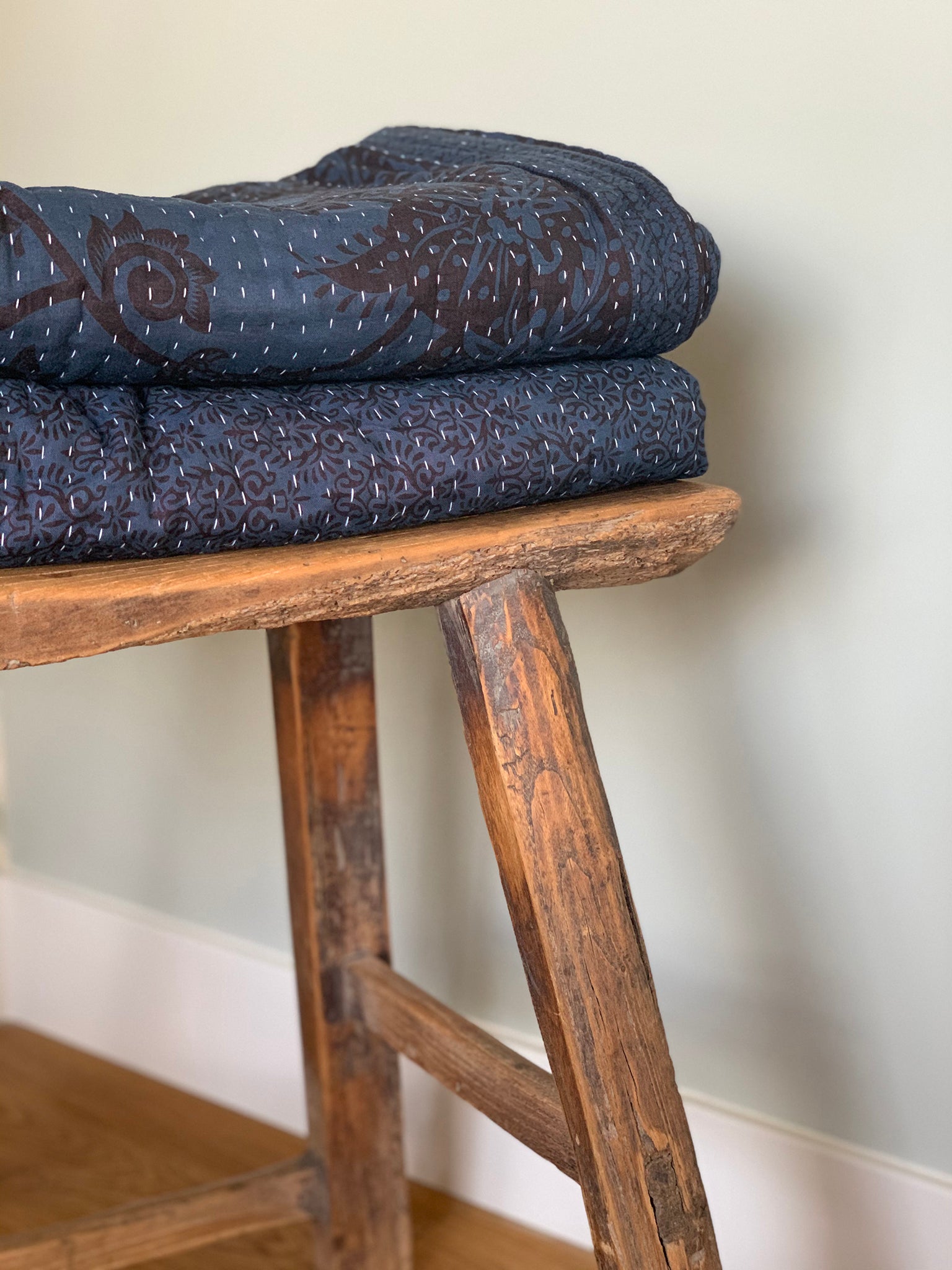 Large Indigo Kantha #001