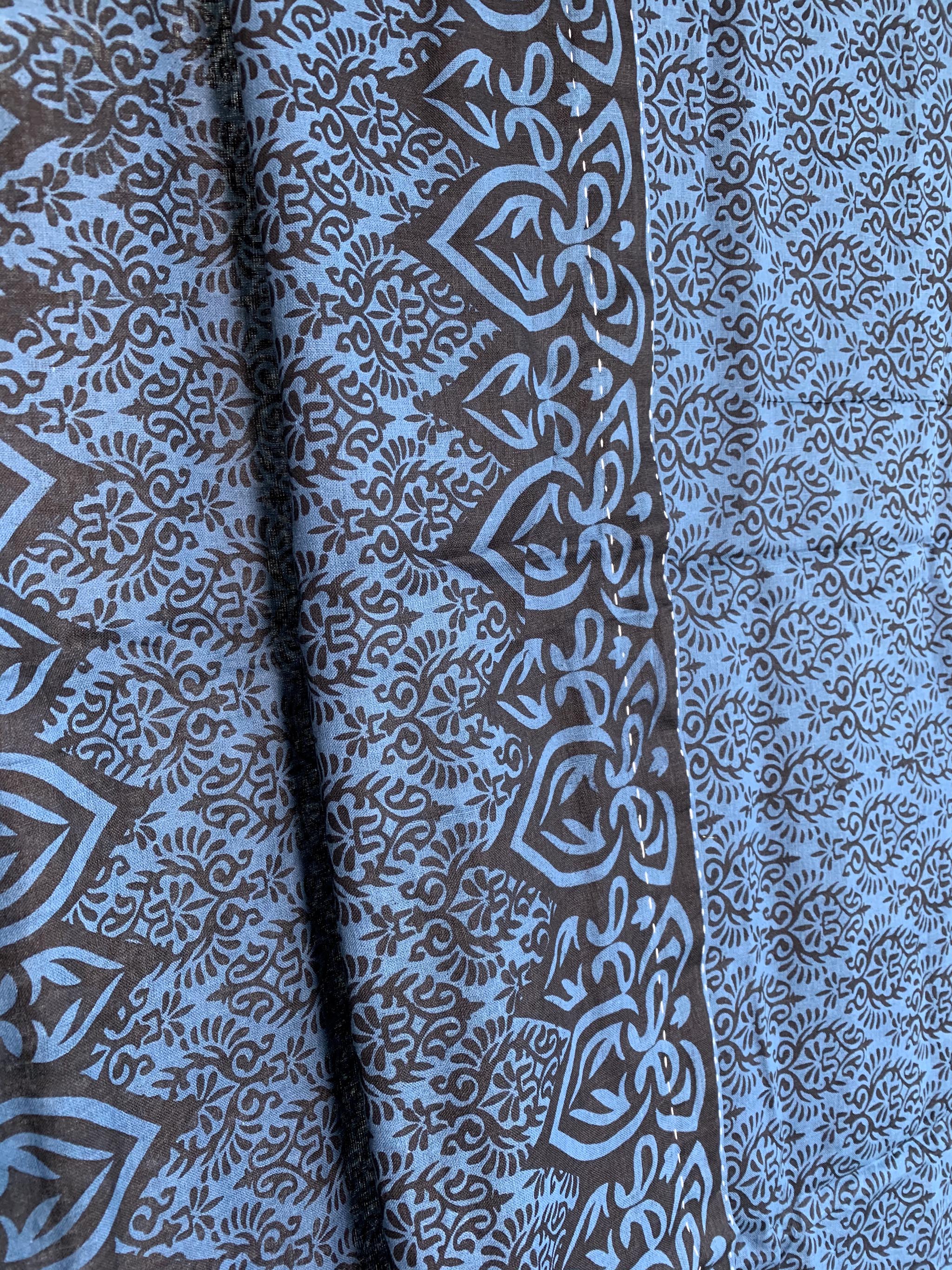 Indigo Kantha Scarf #001