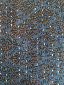 Indigo Kantha Cushion Cover #001