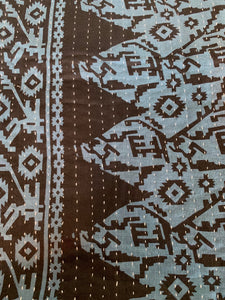 Indigo Kantha Cushion Cover #002