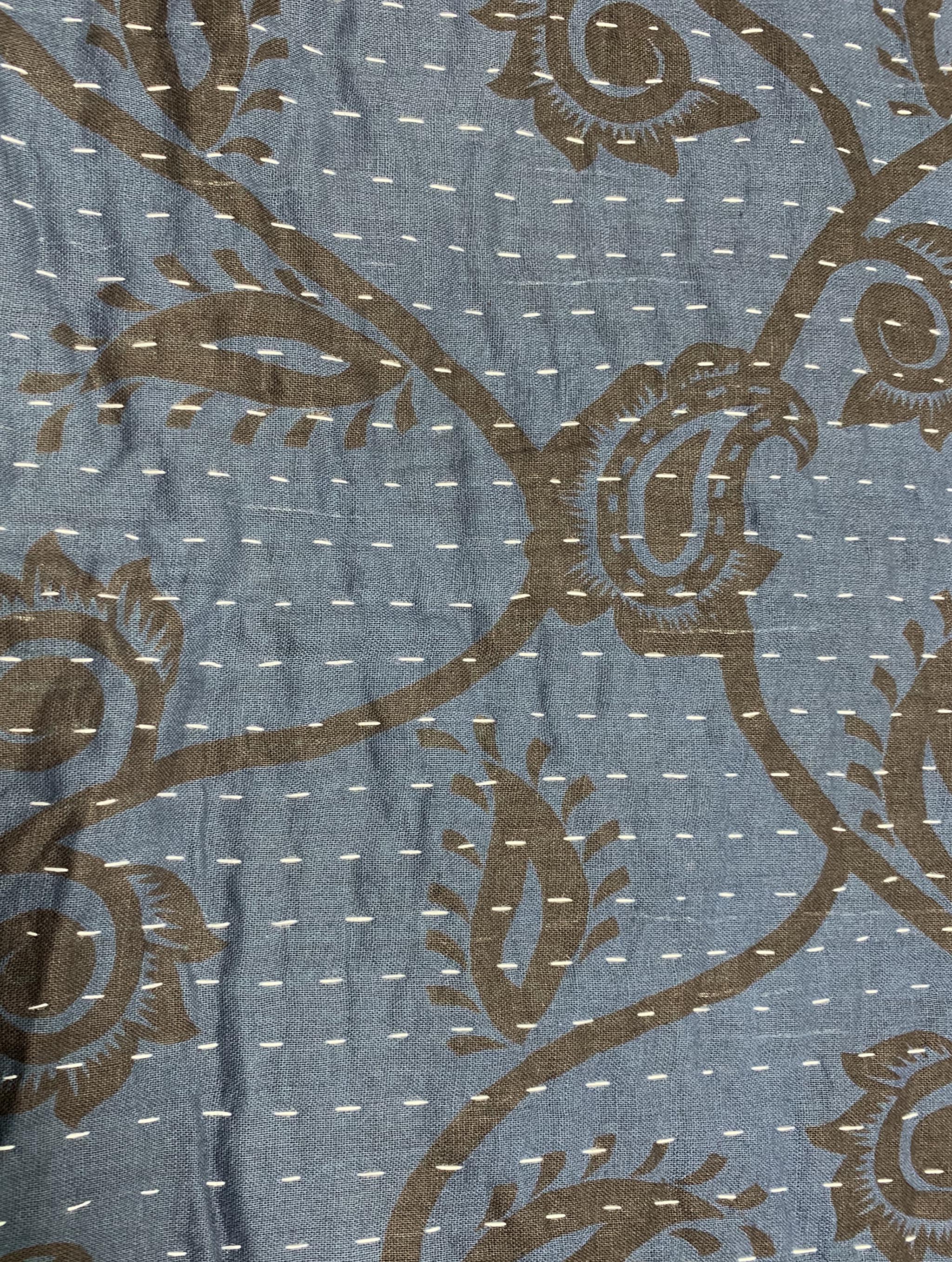 Large Indigo Kantha #001