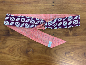 Knotted Kantha Head Wrap - Pink / Purple