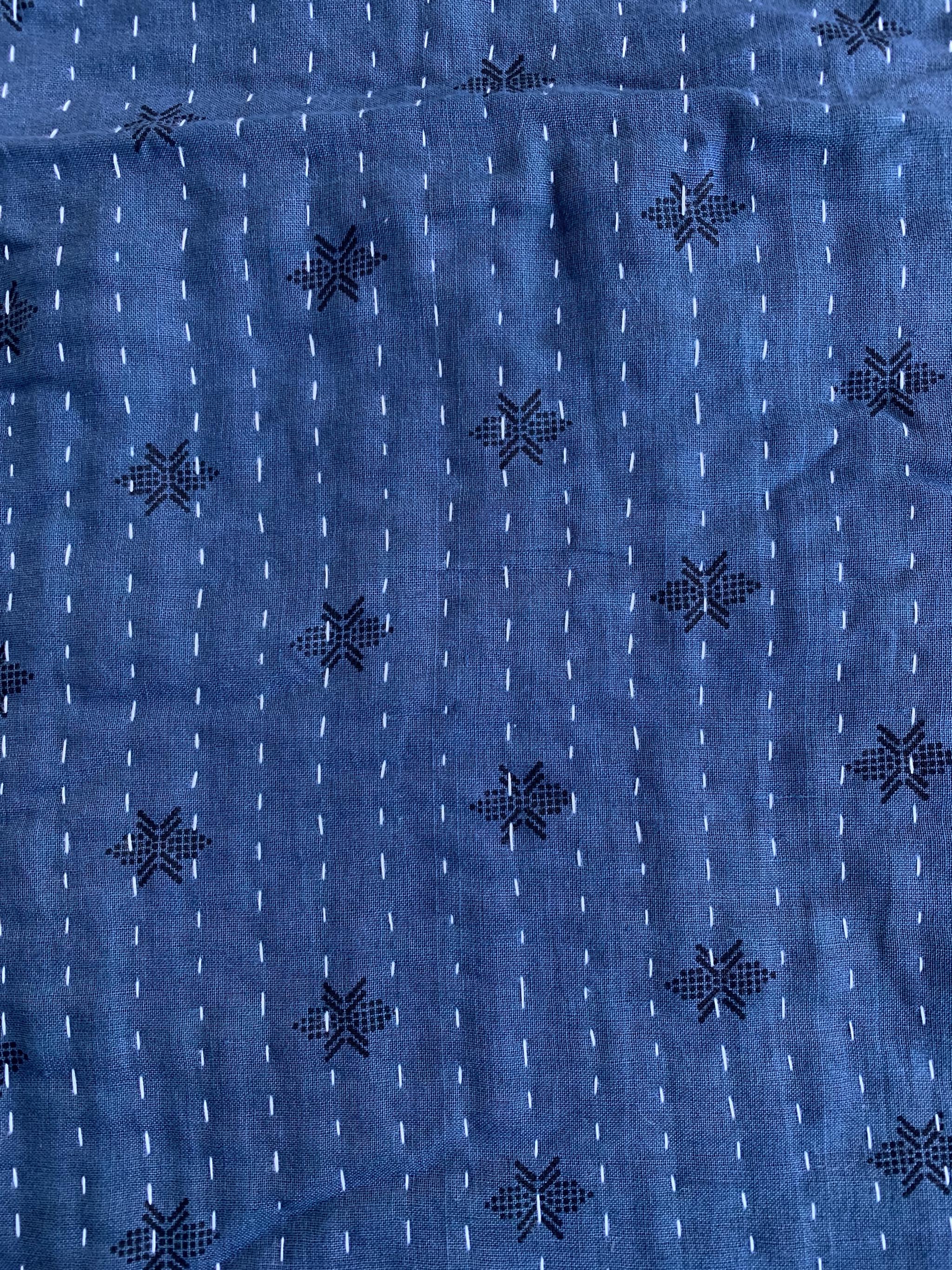 Medium Indigo Kantha #004