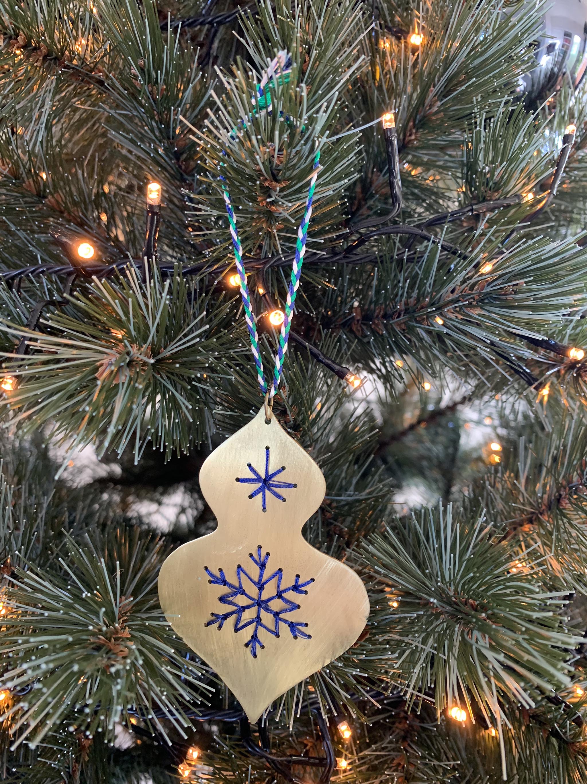 Embroidered Gold Bauble