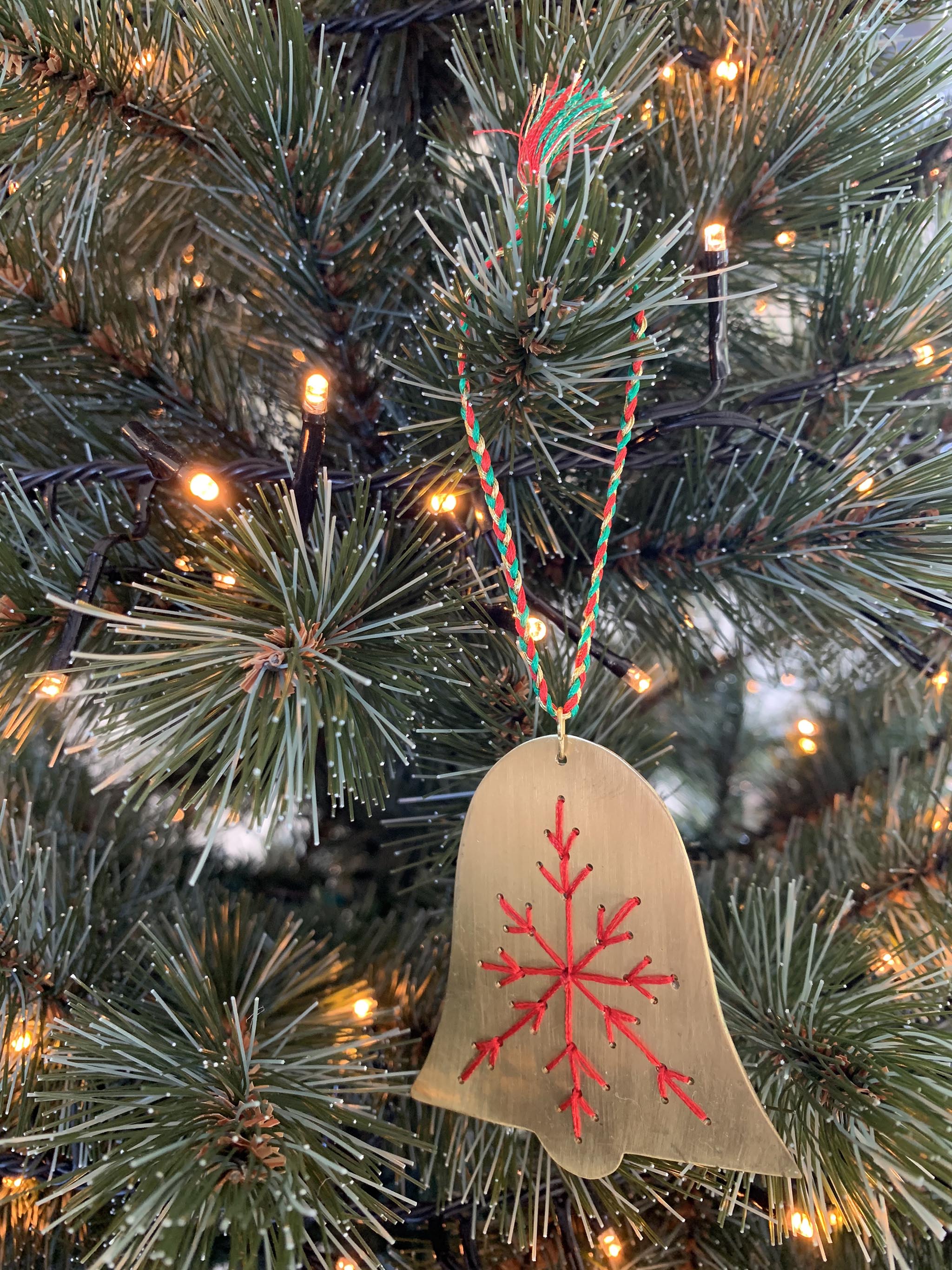 Embroidered Gold Bell