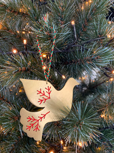 Embroidered Gold Dove