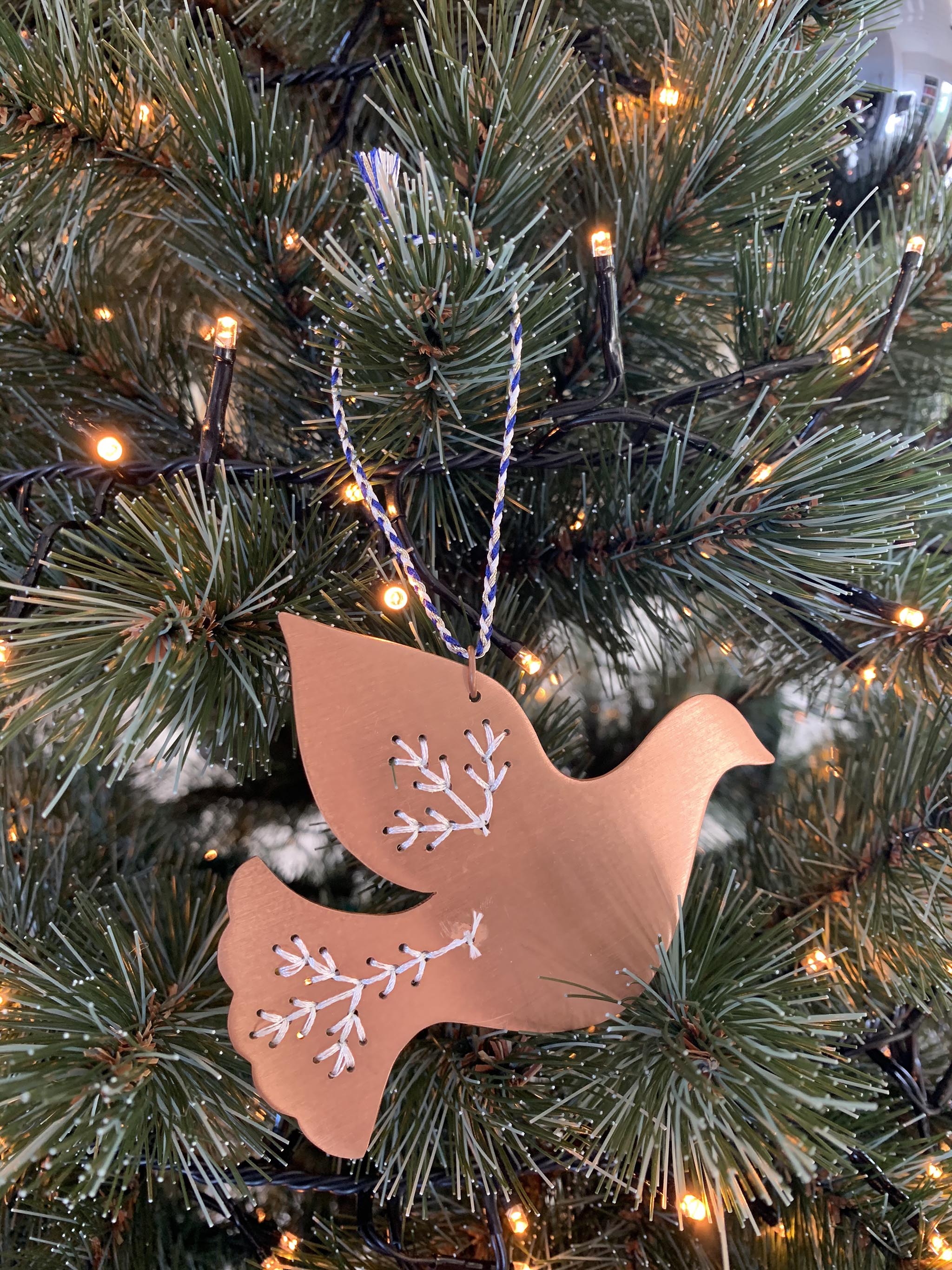 Embroidered Copper Dove