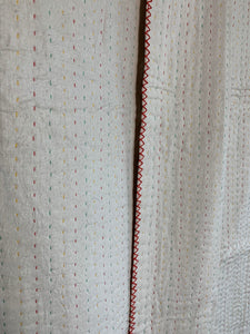 Medium Natural Kantha - Red / Yellow / Green